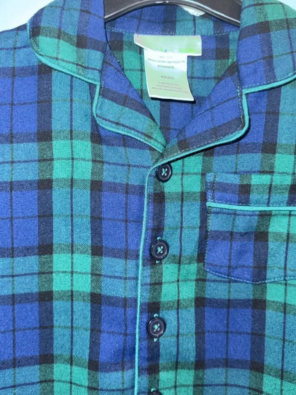 Saint Eve Kids Navy/blue Plaid Pajamas